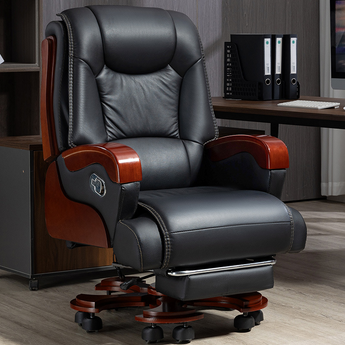 Cowhide massage office chair, high-end business seat，